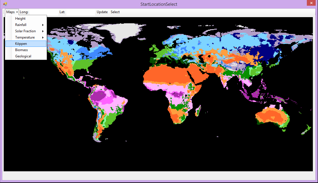 Koppen Map Data